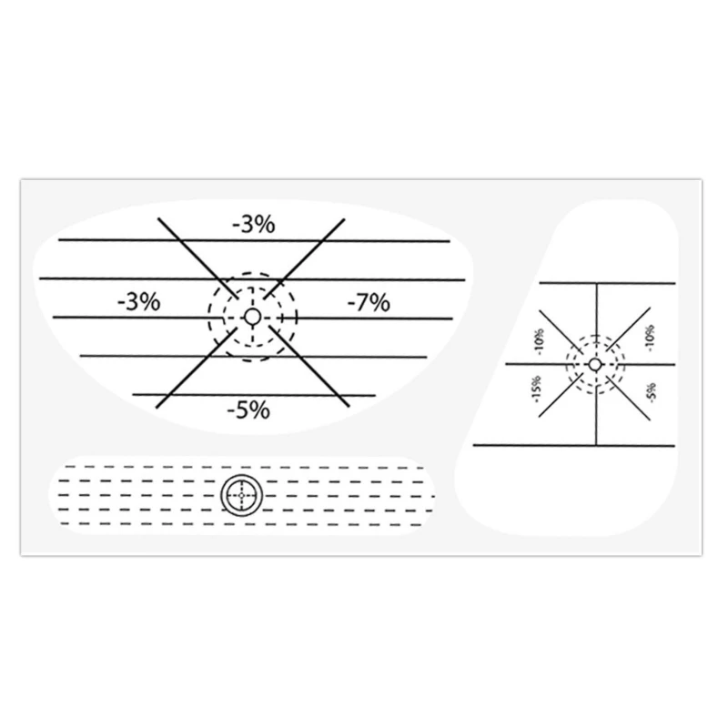 อุปกรณ์ช่วยฝึกกอล์ฟสำหรับสวิงกอล์ฟฉลากเทปผลกระทบกอล์ฟคลับสติ๊กเกอร์ผลกระทบ