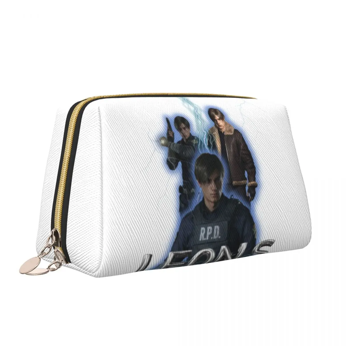 Kawaii Trans Leon Kennedy Horror Tv Movies Travel Toiletry Bag Women Cosmetic Makeup Bag Beauty Storage Dopp Kit