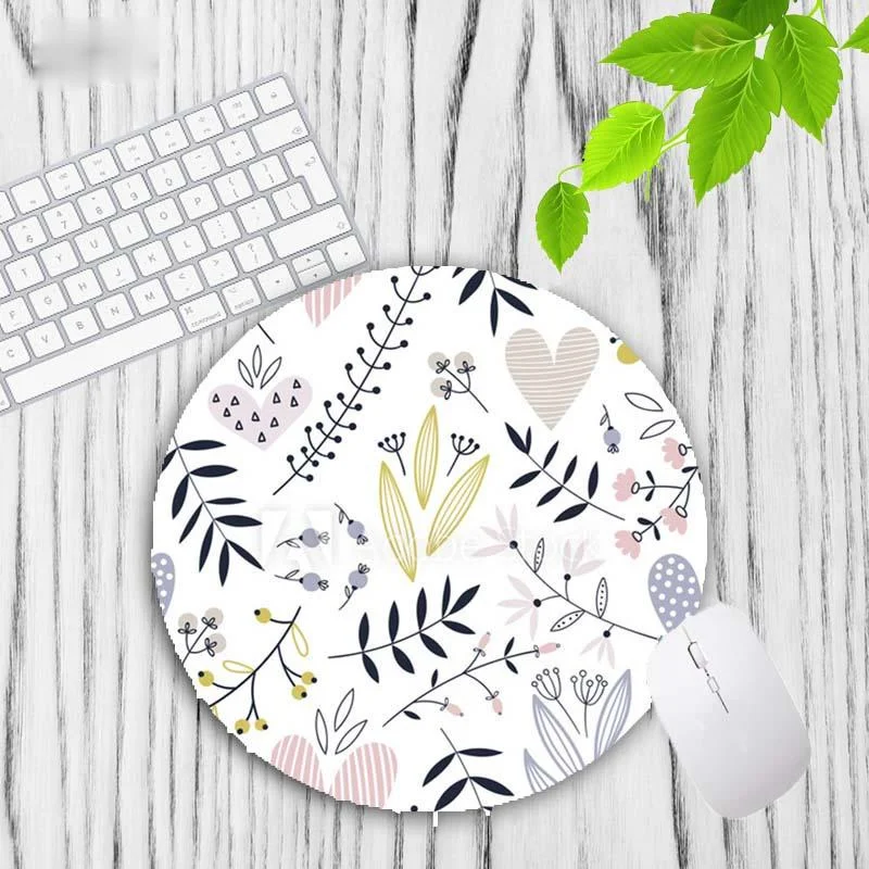 Tropical Plants and Cat Mouse Gaming Laptop Gamer Desktop Table Mouse Carpet PC Accessories Mouse Pad Desktop Computers Keyboard