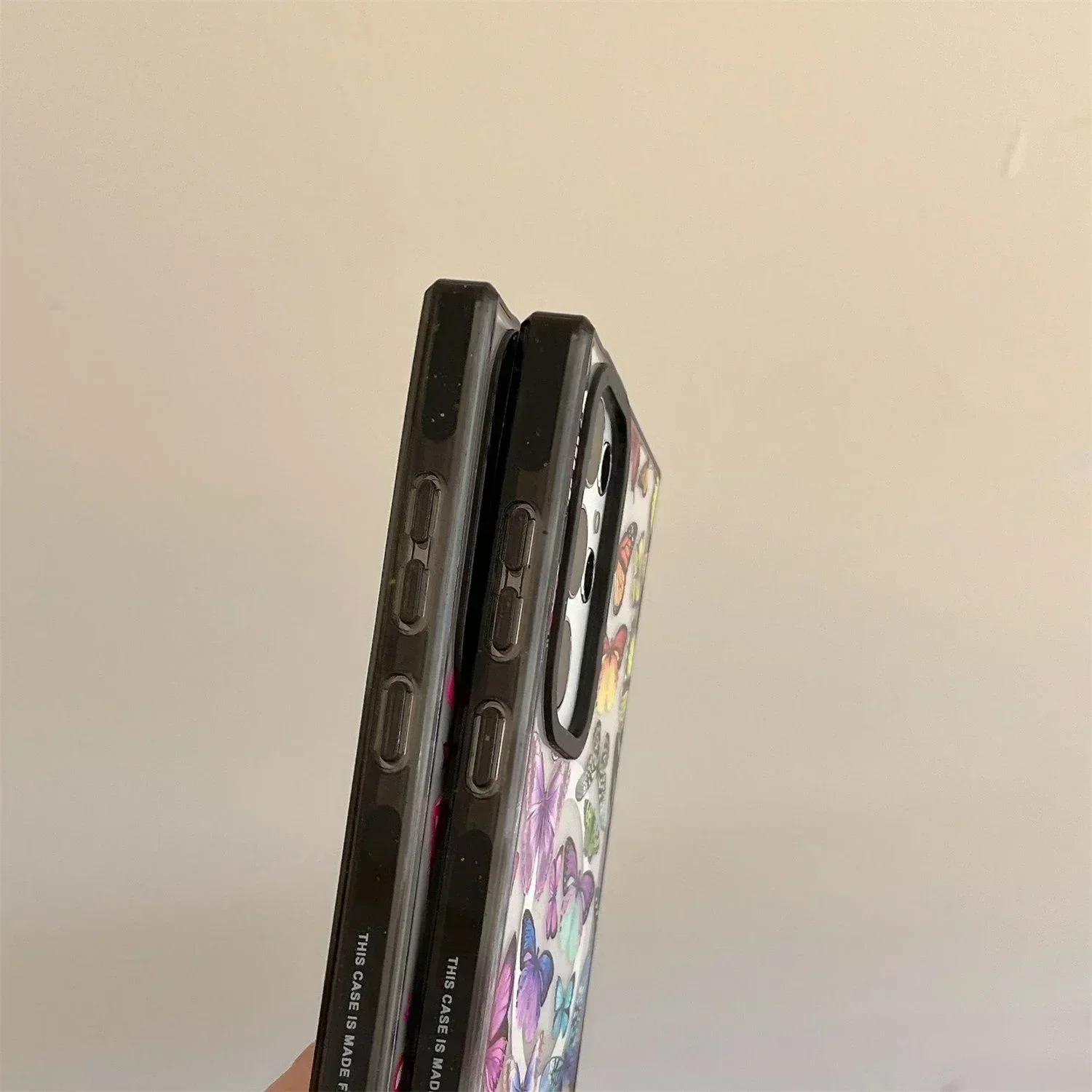 Красочный магнитный акриловый чехол с черной рамкой в виде бабочки для Samsung Galaxy S25 + Plus S24 S23 Ultra S25U, защитный чехол