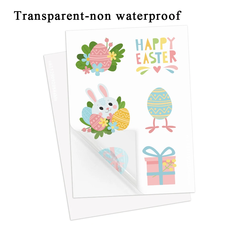 Hoja de papel adhesivo de vinilo transparente, tamaño A4, 210x297mm, autoadhesivo imprimible, no impermeable, 10 hojas