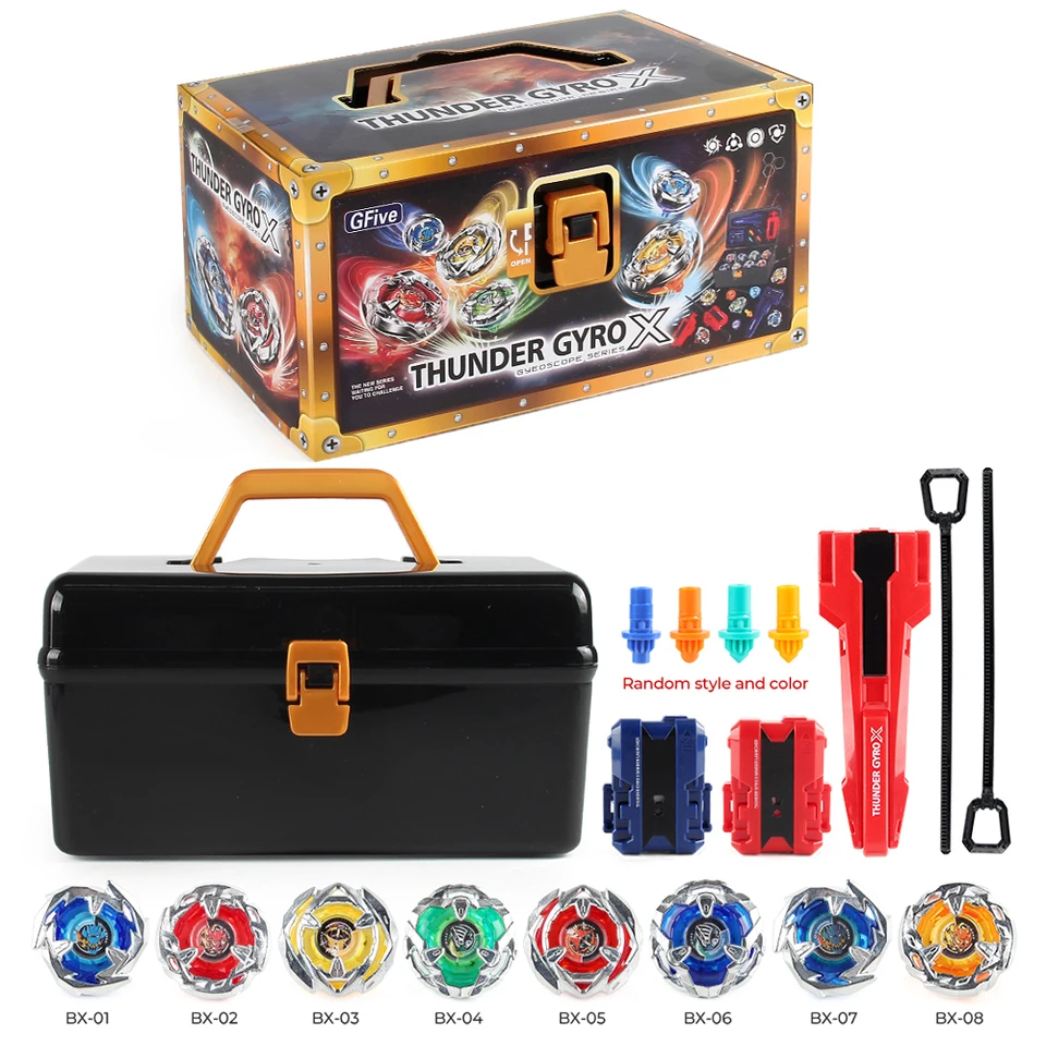 BX Gyro Set 8pcs Beys Booster Spinning Toy Battle Tops with