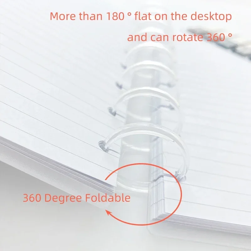 Imagem -05 - Super Clear Binding Disc Binder Discos Plásticos Planejador de Folhas Soltas Ligado Notebook Discos Cogumelo Buraco Anéis 100 Pcs