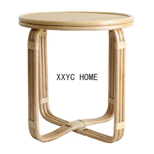 

Rattan Tea Table round Japanese Minimalist Living Room Dining Room Small Apartment Balcony Bay Window Table