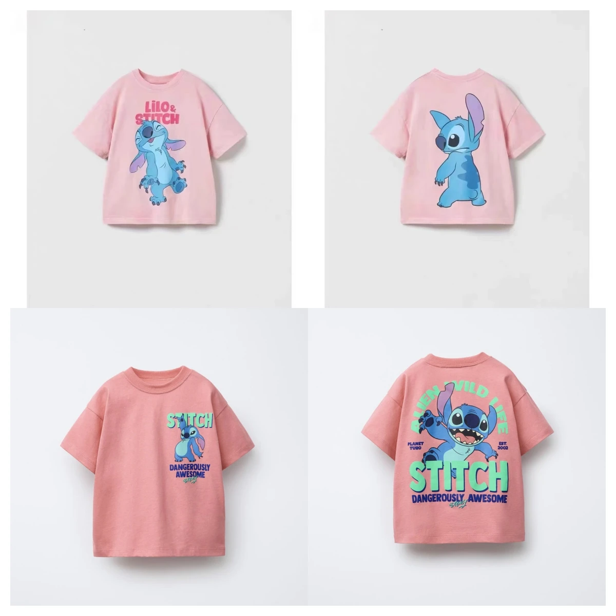 

2024 Disney Stitch Children Boys Girls T Shirts Summer Short Sleeve Kids Stich Tops Tees Cartoon Casual Kids Clothes