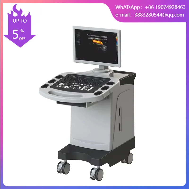 MECANMED Hospital Device Digital Trolley 3D Ultrasound Scanning Machine For Veterinary & Human Use