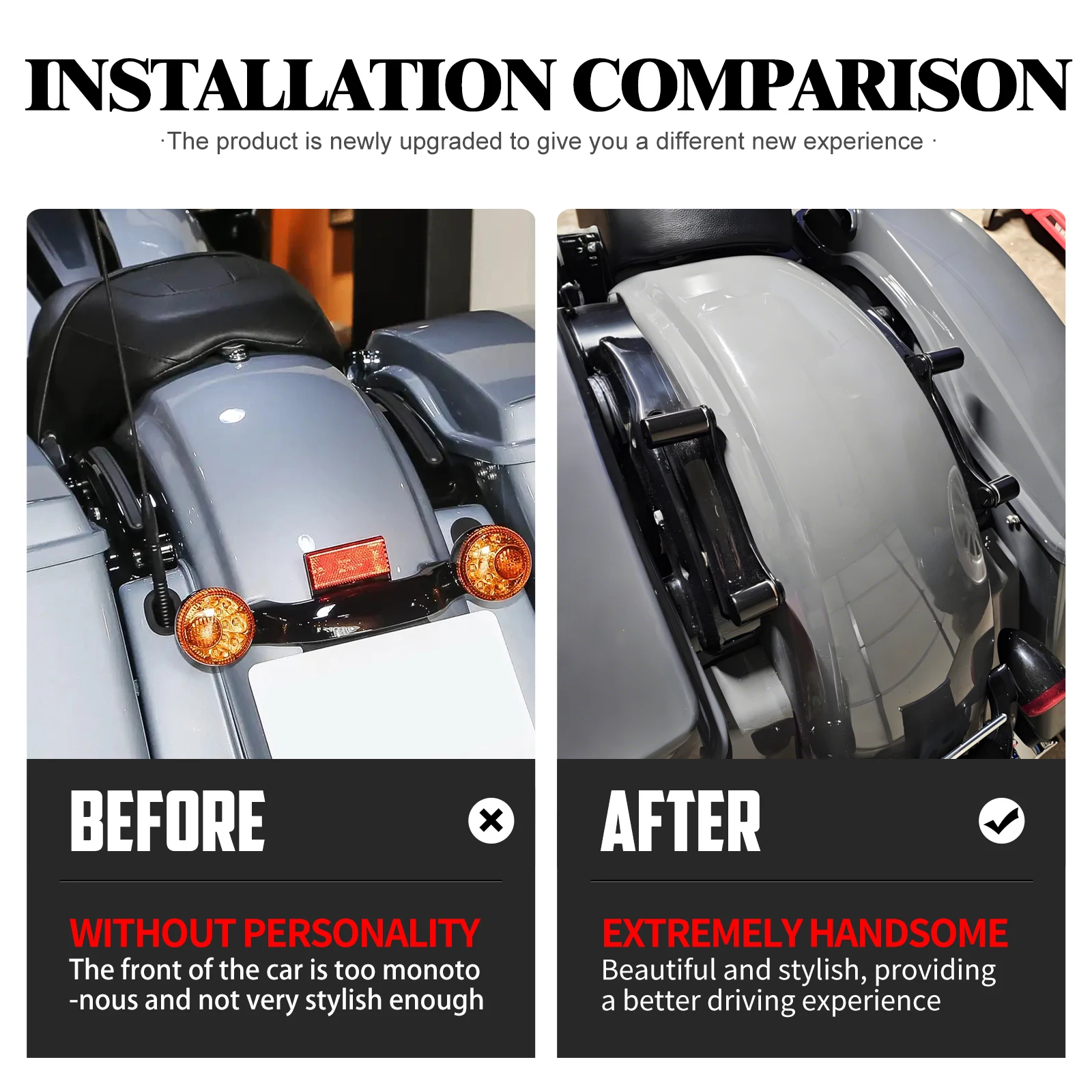 Motorcycle 4Pcs Docking Hardware Point Cover Kit For Harley Touring 2009-2023 Road King Street Electra Glide Ultra Limited FLTR