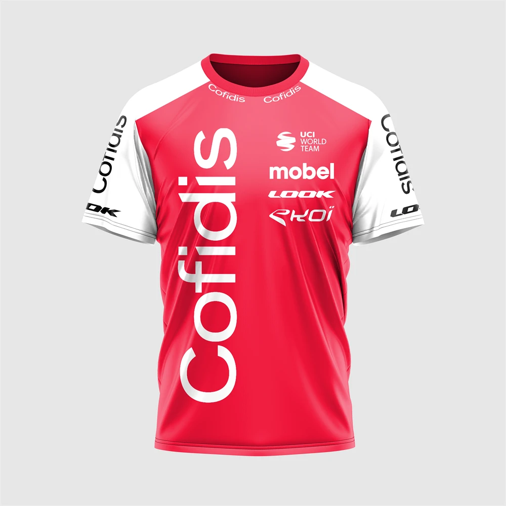 Cofidis 2024 Fiets T-Shirt Outdoor Sport Wielrennen Mannen Hot Selling Nieuwe Zomer Vrouwen Korte Mouwen T-Shirt Tops Shirt Children3d