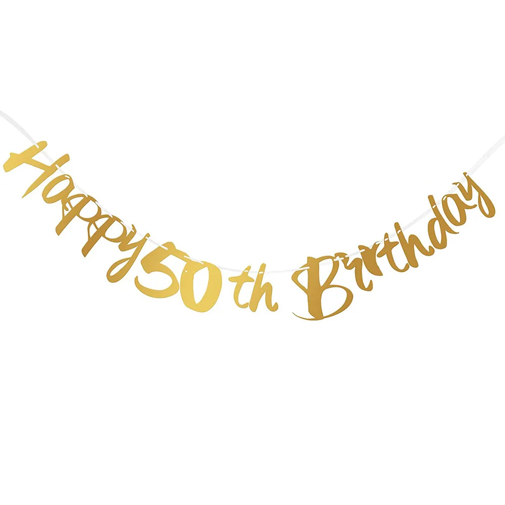 1PC Alles Gute zum Geburtstag 16/18/21/30/40/50/60/70/80thYear Alte Einweggeschirr Schwarz Gold Platte Tischdecke Banner Für 60. Geburt – Detail 12