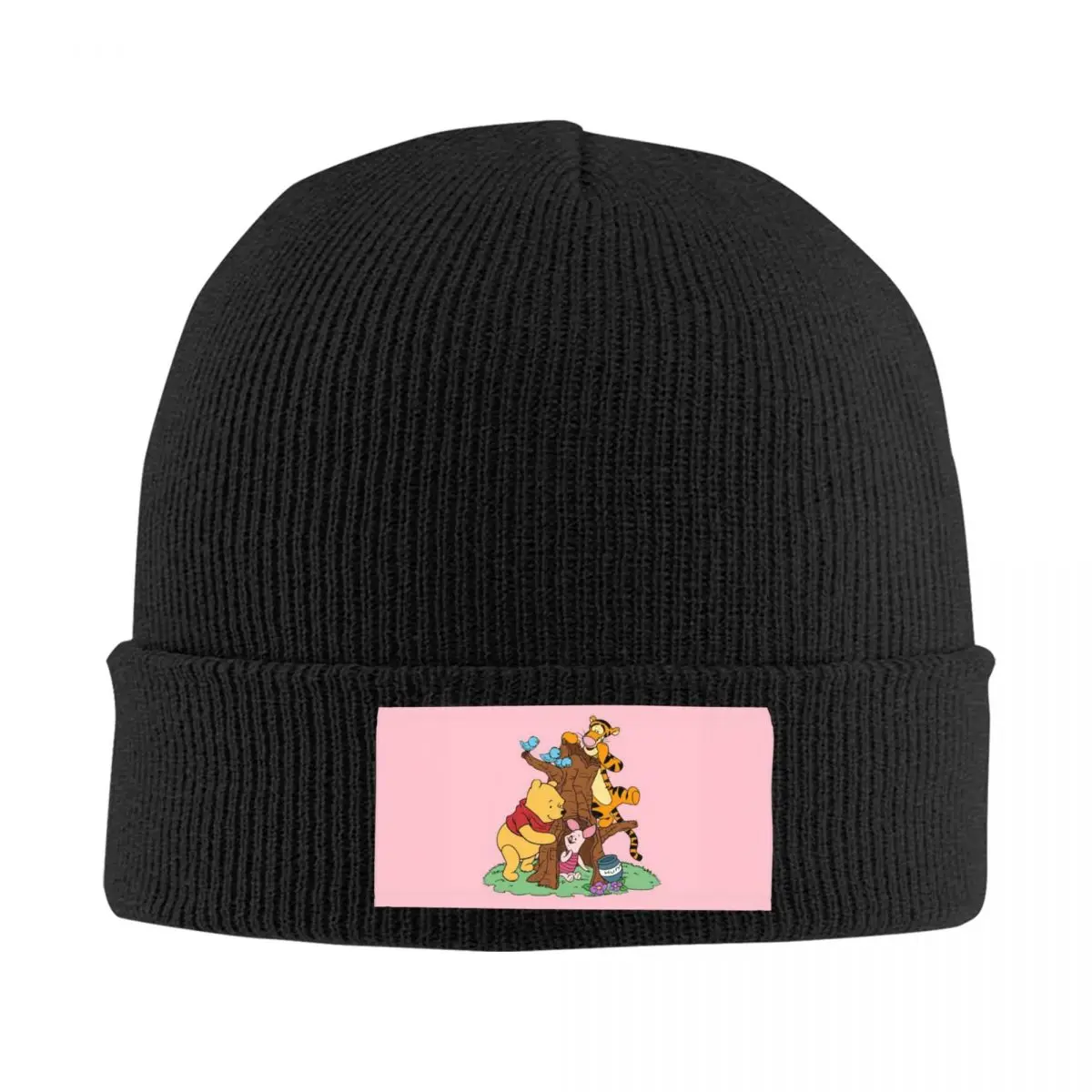 Custom Winnie Pooh Bear Bonnet Hat Knitting Hats Men Women Hip Hop Unisex Anime Manga Winter Warm Beanies Cap