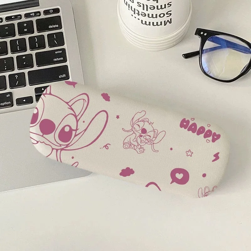 Stitch Angel etui na okulary Kawaii Cartoon Anime rysunek odporne na ciśnienie krótkowzroczność pudełko do przechowywania okularów przeciwsłonecznych obudowa ochronna prezenty