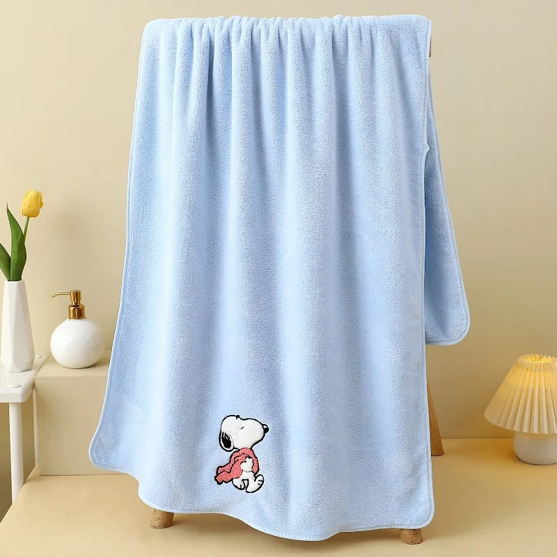 Soft Coral Fleece Snoopy Bath Towel 2026 Portable Travel Face Towel Cute Cartoon Accessory for Women Girls