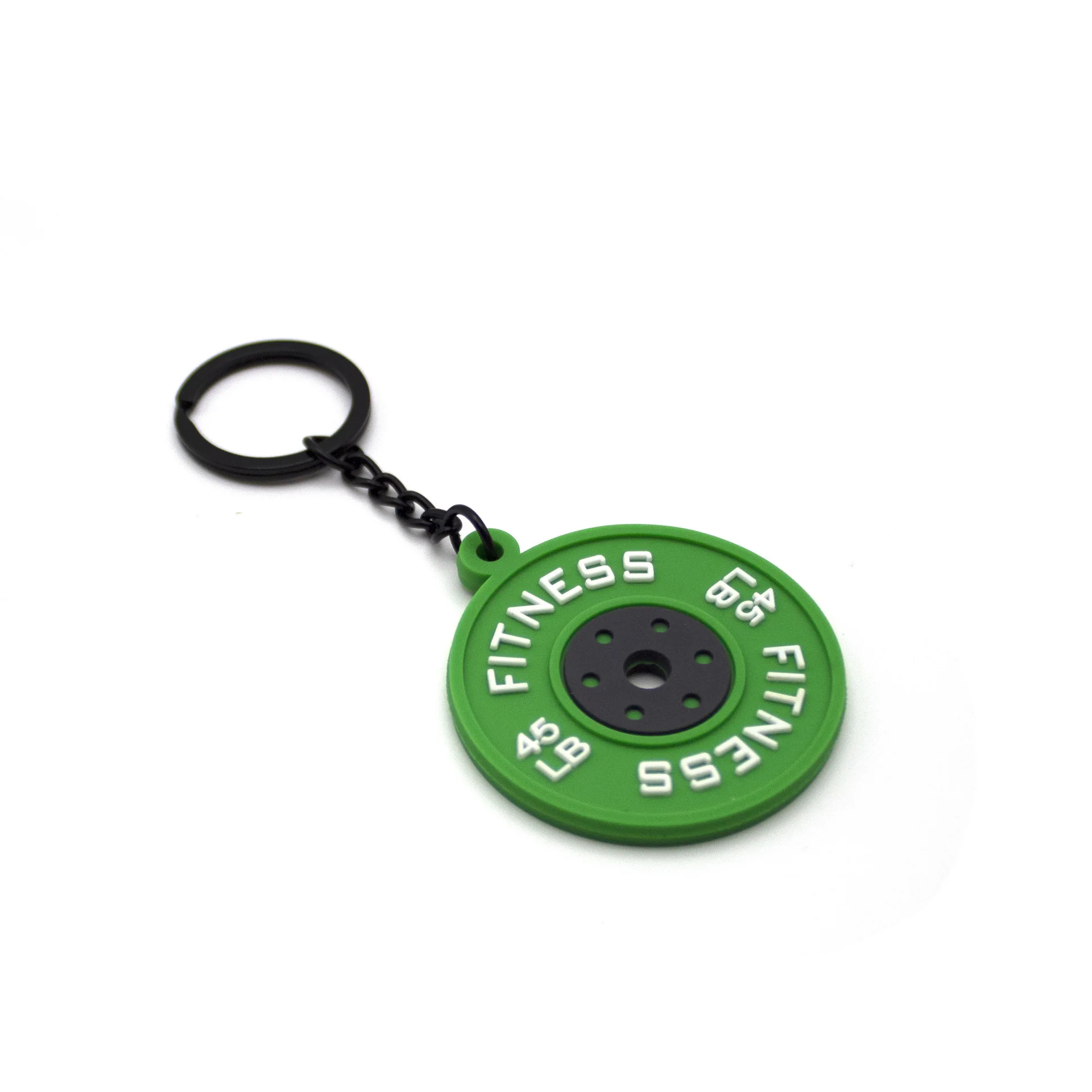 3D barbell keychain for women key ring creative car key chain PVC sports keychain key holder portachiavi llaveros bag charm