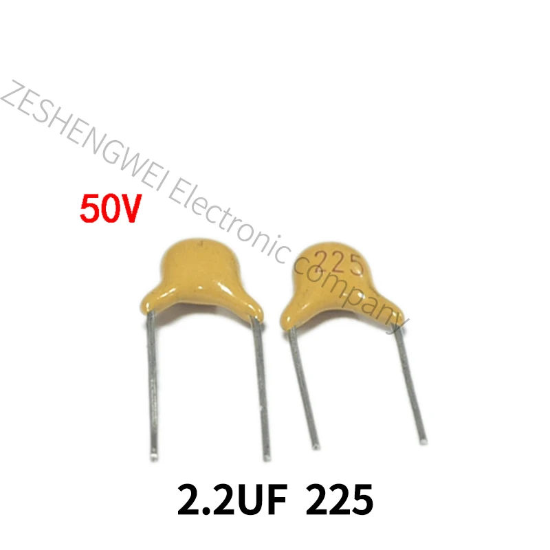 100PCS Monolithic Capacitor 2.2UF 225 50V Pin Pitch 5.08 MM ± 20% The Infinite Capacitance