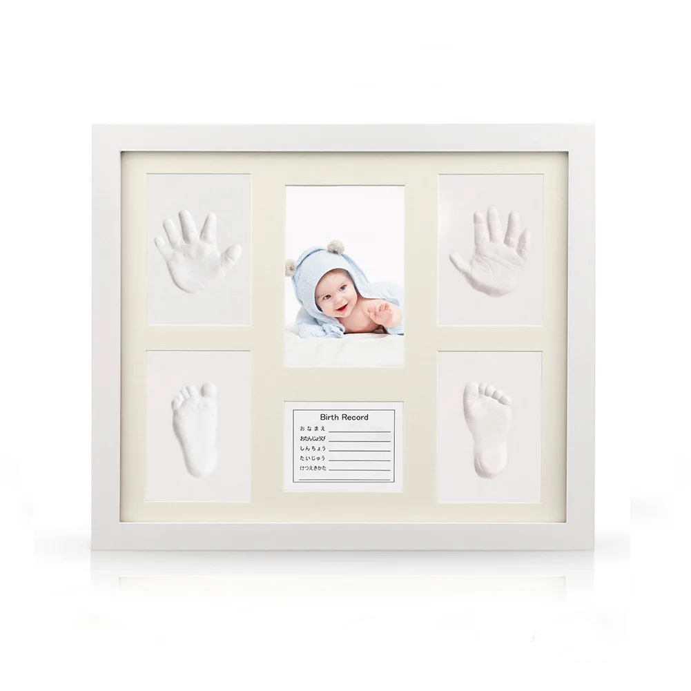 Baby Photo Frame Handprint Footprint Imprint Kit Newborn Hand Inkpad Photo Frame Infant Footprint Baby Souvenirs Birthday Gifts