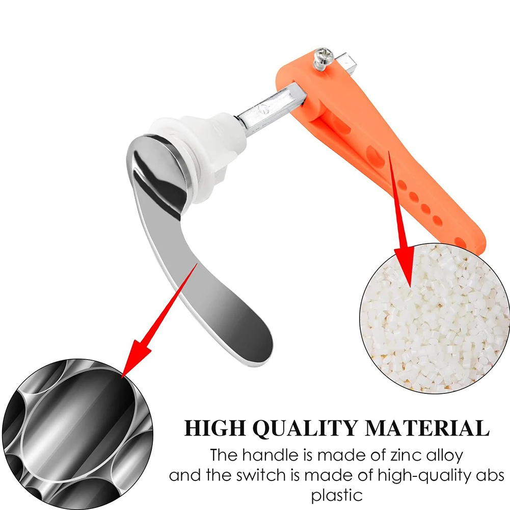 

Flush Tank Cistern WC Cistern Handle Indoors Toilet Accessories Chrome Replacement Zinc Alloy For Plated Toilet