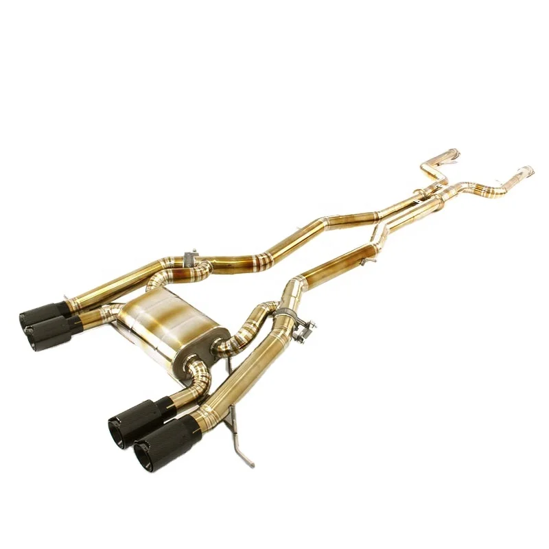 High quality Catback Exhaust Downpipe For BMW M3 E90/E92/E93 4.0L 2008-2013 Escape Titanium Exhaust Pipe Muffler with catalyst