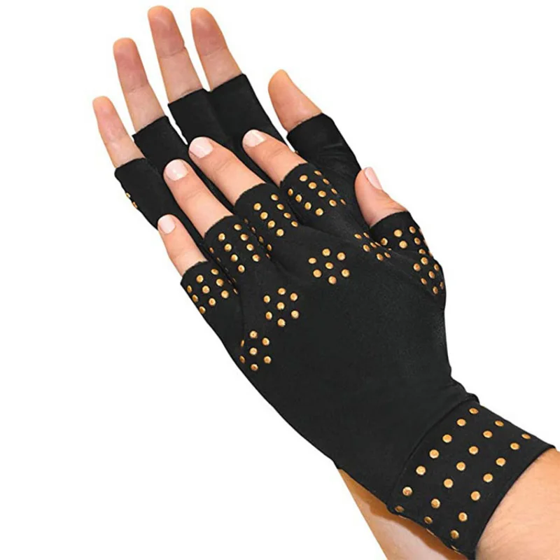 Guantes magnéticos de terapia de compresión para la salud, antiartritis, reumatoide, alivio del dolor de mano, Corrector de muñeca, masajeador de