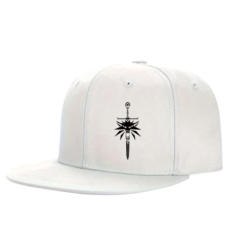 Witcher Wolf Medallion Sword Baseball Cap Polyester Adjustable Street Style Snapback Hat