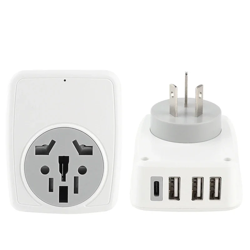 قطاع الطاقة الأوروبي مع 3 USB و 1 منفذ Type-C ، محول السفر ، تمديد مقبس الحائط ، منفذ محول التيار المتردد #6