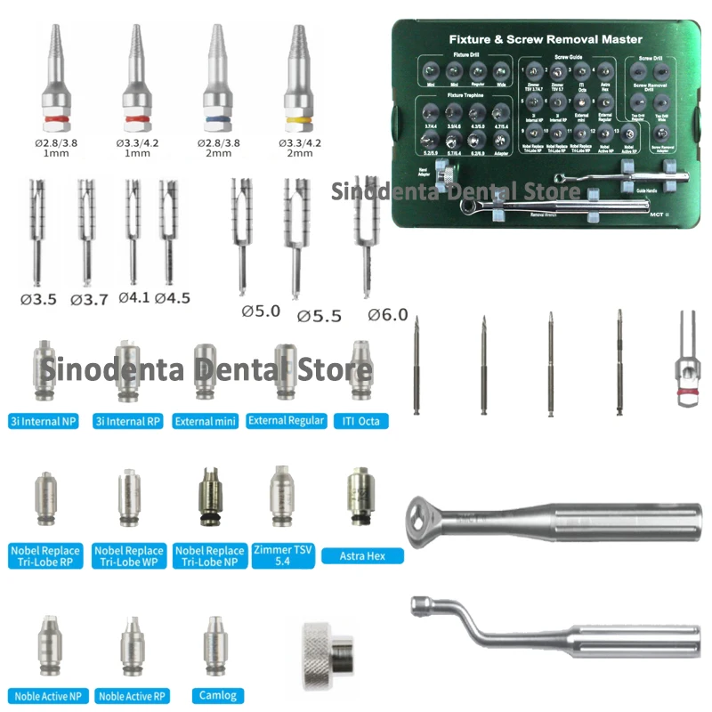 

New Implant Fixture & Fractured Screw Removal Kit NeoBiotech SR MCT FSRK-02 MCTBIO FSRK-02 Instruments for Dental Surgical Used