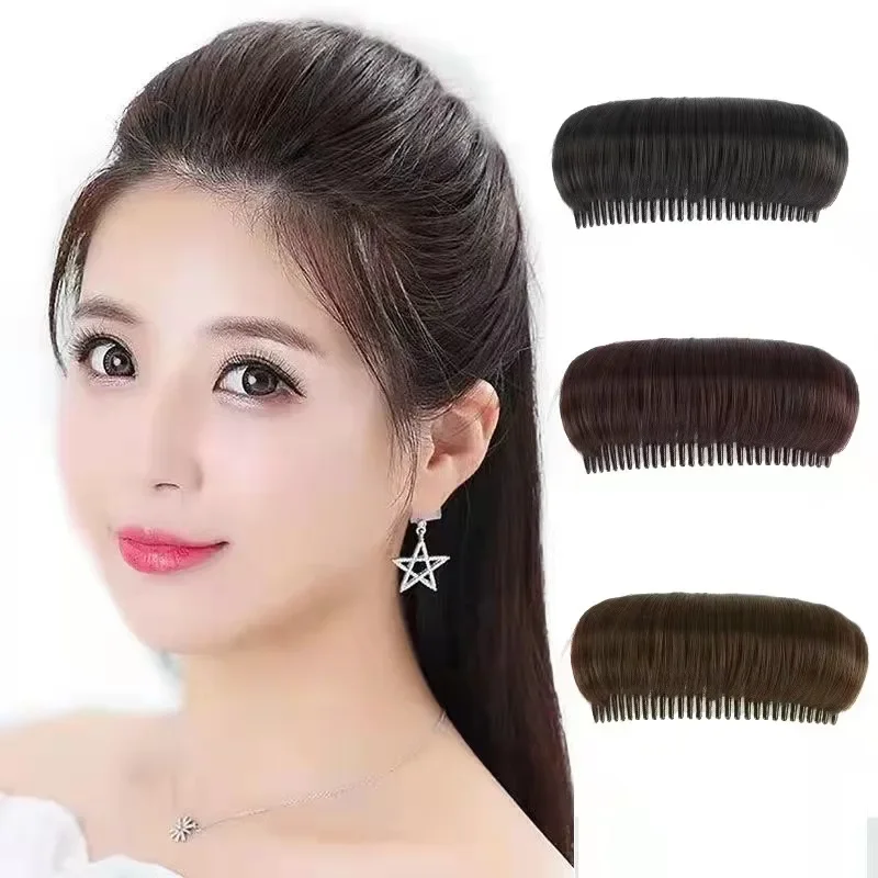 Invisible Fluffy Hair Pad Sponge Clip Puff Hair Head Cushion Bun Bump It Up Volume Hair Base for Women Girls Hair Accessory 1pcs