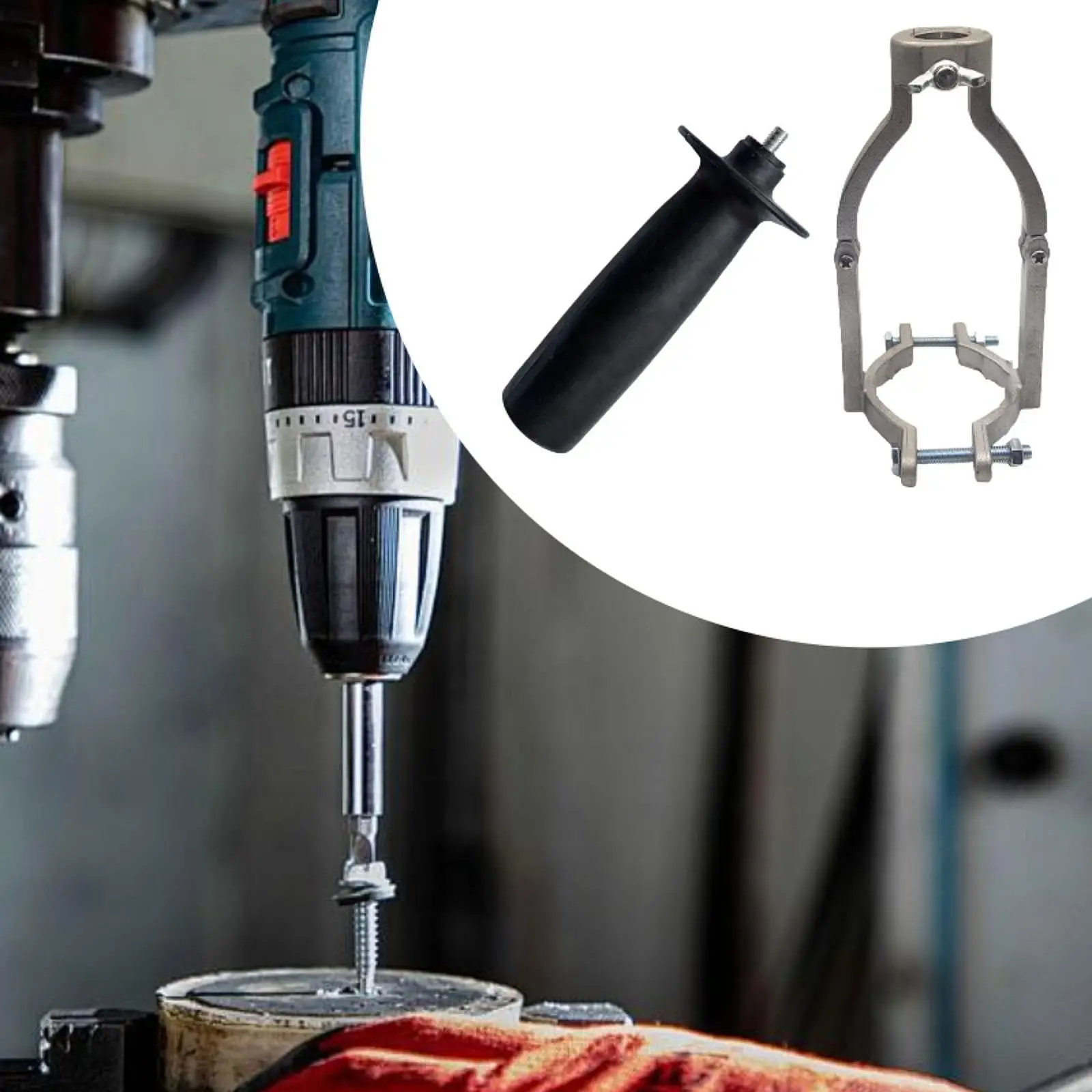 

Square Hole Drill Bit Adapter with Handle Easy Installation And Disassembly