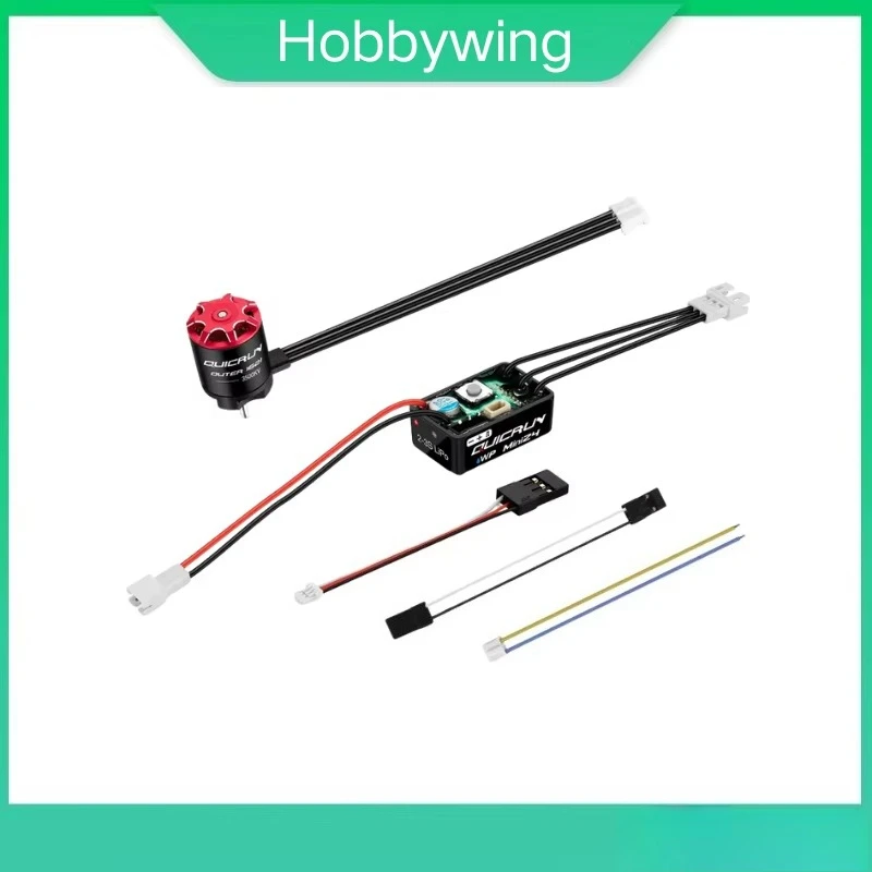 Hobbywing QuicRun WP-MINI24 25A Waterproof ESC + 1621SL 3500KV Brushless Motor Combo for 1/24 RC Crawler Upgrade FMS Axial