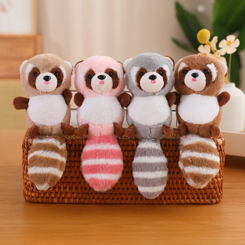 20cm  Cute Raccoon Plush Pendant Toy Doll Keychain Backpack Accessorie Gift