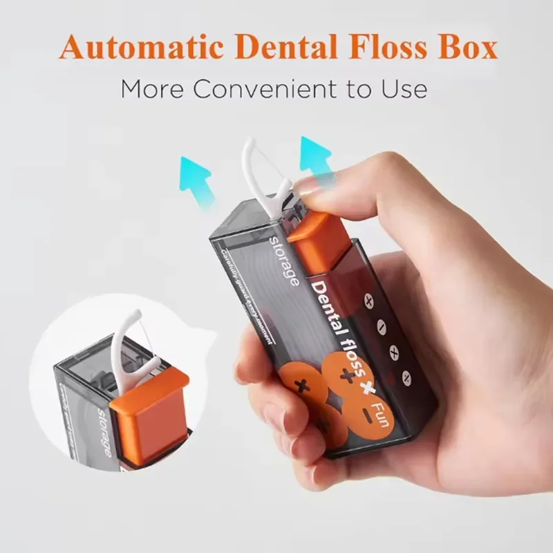 Refillable Automatic Dental Floss Pick Dispenser Portable Travel Floss Stick Storage Box Oral Teeth Cleaning Tool Dental Floss