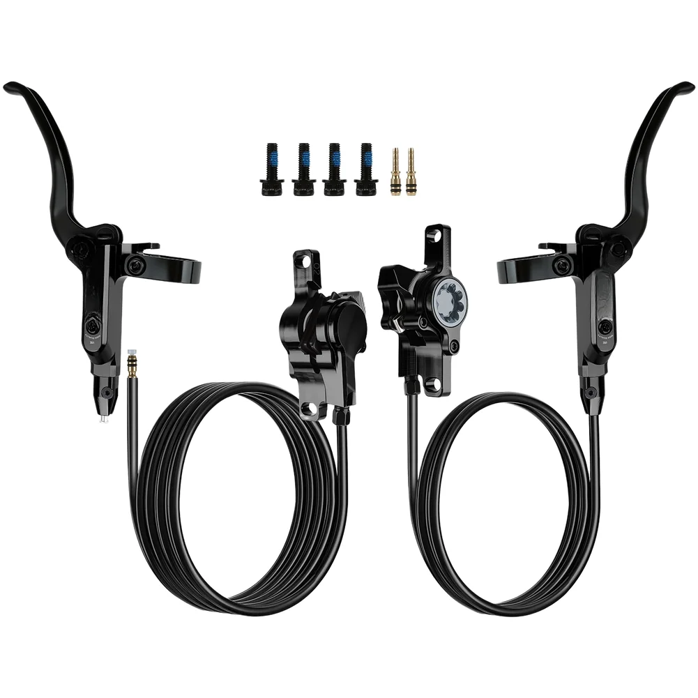 Dual Piston Hydraulic Brake for For mountain Bikes Featuring CNC Oil Integration Aluminum Housing and 160 to 203mm Fit