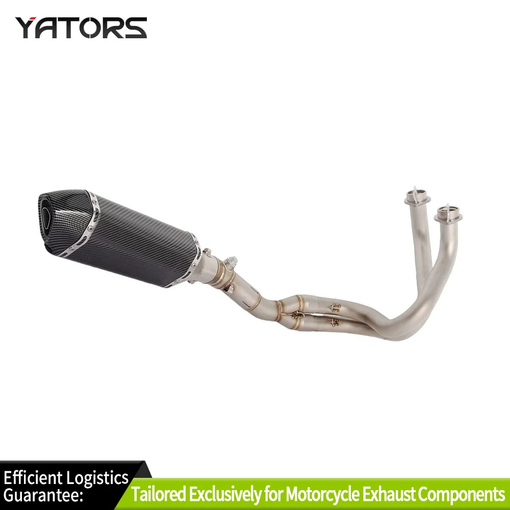 For Kawasaki Ninja 650 Z650 2017-2023 Carbon Fiber Exhaust System Header Pipe Exhausts Pipes