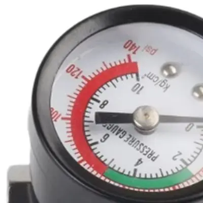 Air Compressor Water Separation Filter Regulator with Metal Components and 5 Spare Filter Elements for Consistent Performance