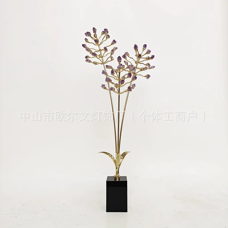 YFY amethyst wheat ears ornament Sui Sui Ping An living room entrance TV cabinet desktop decoration festive gift meaning is good