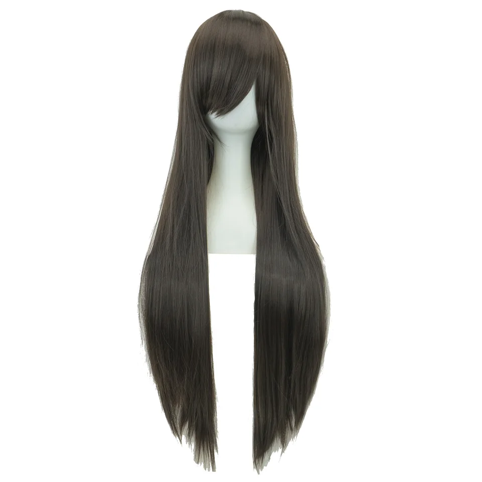 Peluca Sintética Negra Cosplay Lacia Larga Hinata Hyuga Cosplay Peluca Enma Ai Disfraz 5