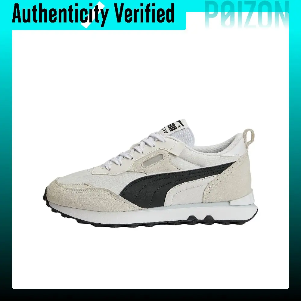 PUMA Rider Future Vintage Cushioning Abrasion Resistant Breathable Low top Casual Shoes Unisex Gray White 387672-11