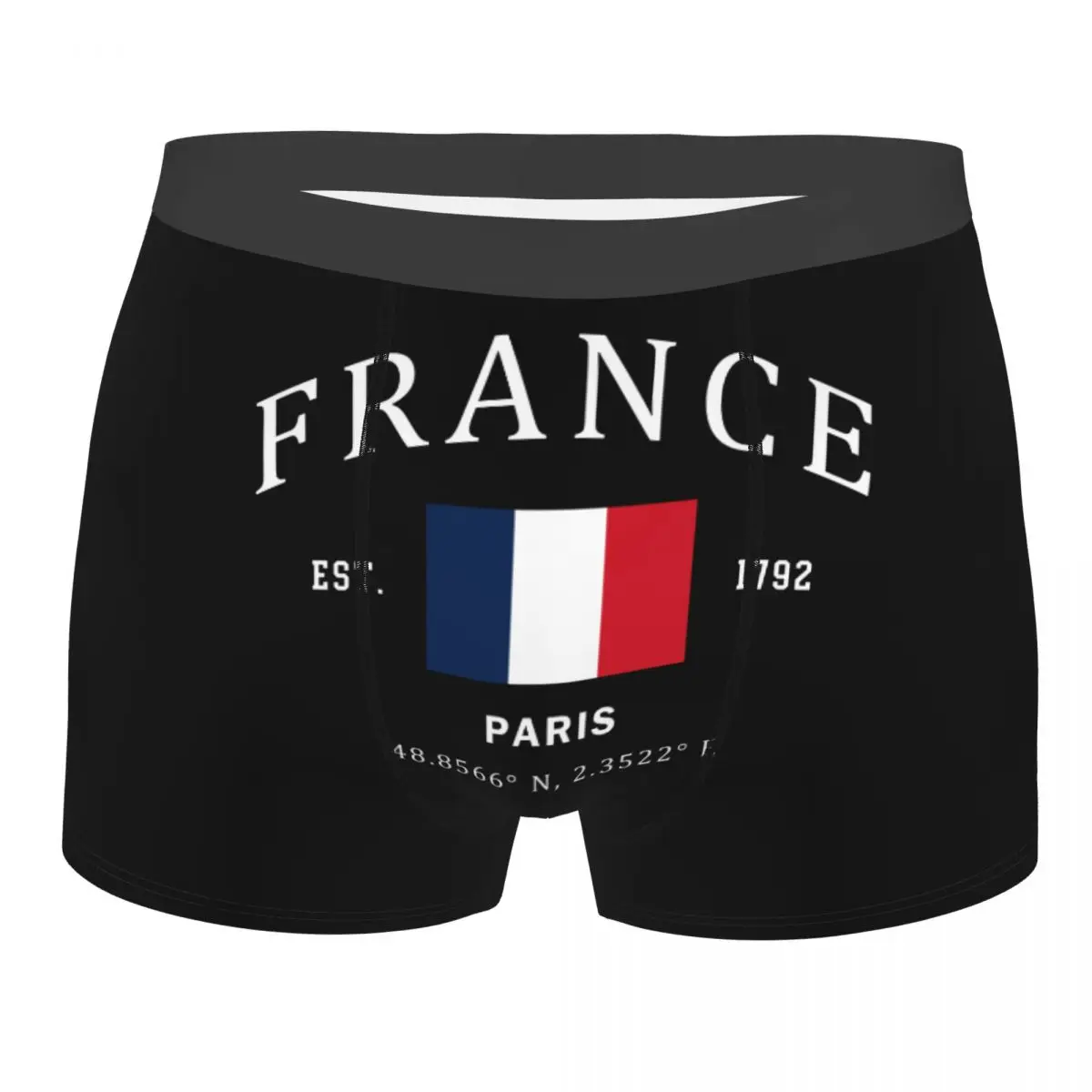 

Пользовательские Франция Флаг Париж Боксеры Шорты Мужские Французские Патриотические Трусы Гордости Нижнее Белье Модные Трусы