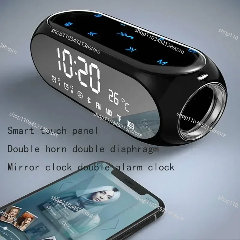 Portable Home Desktop Clocks Wireless Bluetooth Speaker Mobile Computer Alarm Clock Digital Radio Receiver Mini Alarm Clock