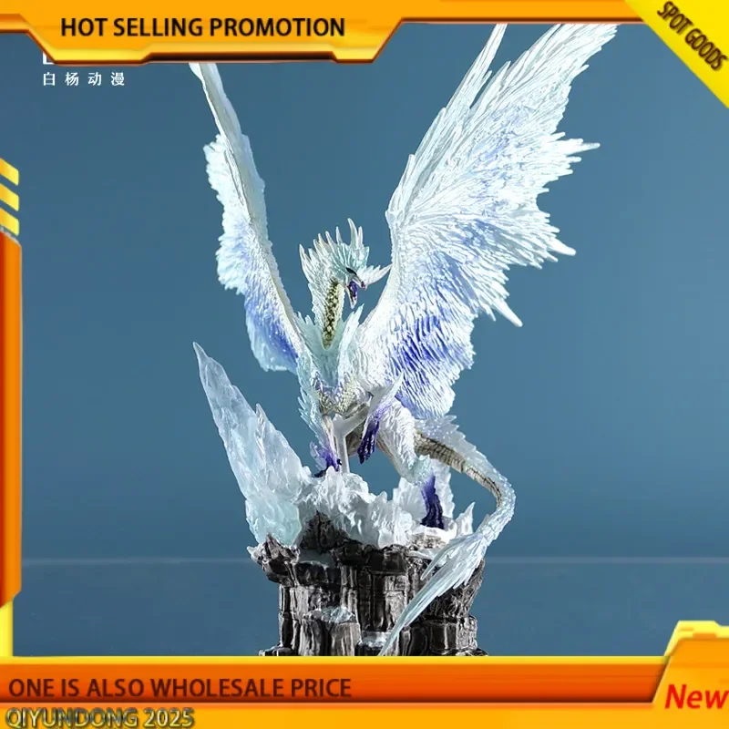 

New Monster Hunter Rise Ice Curse Dragon Handheld Game Ornament Model Collectible Toy For Fans Monster Movie Shaped Doll Gift