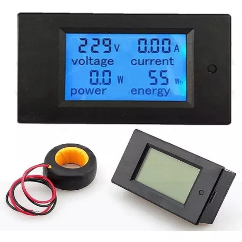 Digital AC Meter 80~260V 100A Voltage Amperage Watt Kilowatt Hour Levels