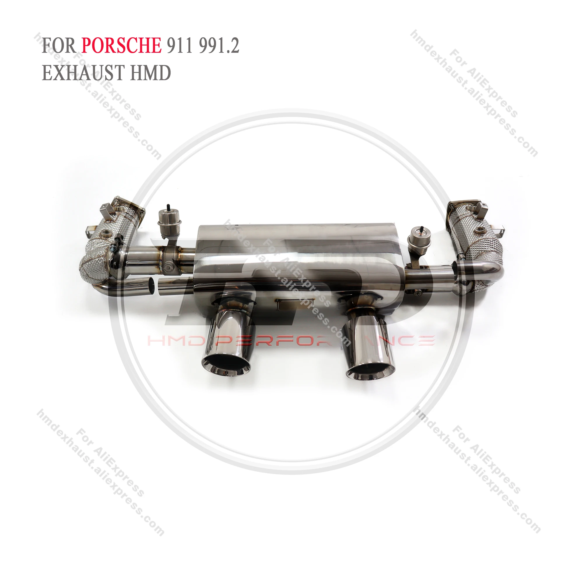 

HMD Stainless Steel Exhaust System Performance Catback for Porsche 911 Carrera GTS 991.2 3.0T Valve Muffler+Downpipe