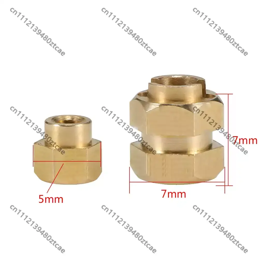 1/18 Mini RC Crawler Brass Extended Wheel Hub Spacer 7mm Wide Extension Adapter Off Road Model Car Mod Upgrade Replacement Parts