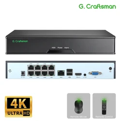 XMeye 8ch POE NVR 4K Support 16ch Network Video Recorder Register H.265X 1 HDD 24/7 Recording IP Camera P2P System Security