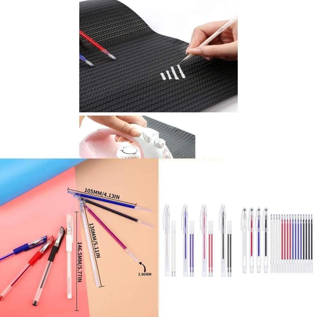 

4 Pen Containers with 12/20 Refills for Dress Marking Handicraft Shoe Marking