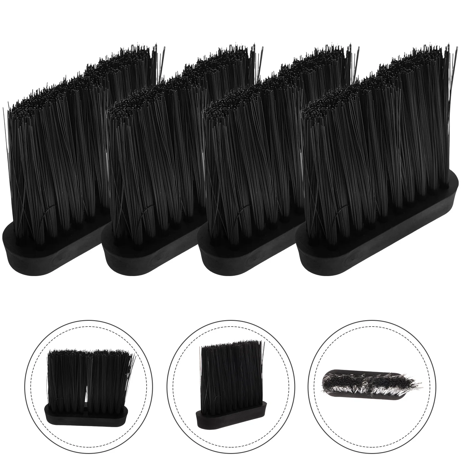

4pcs Fireplace Brush Head Replacement Durable Plastic Broom For Cleaning Kitchen Mantel Bench Camping Hiking Outdoor Stove