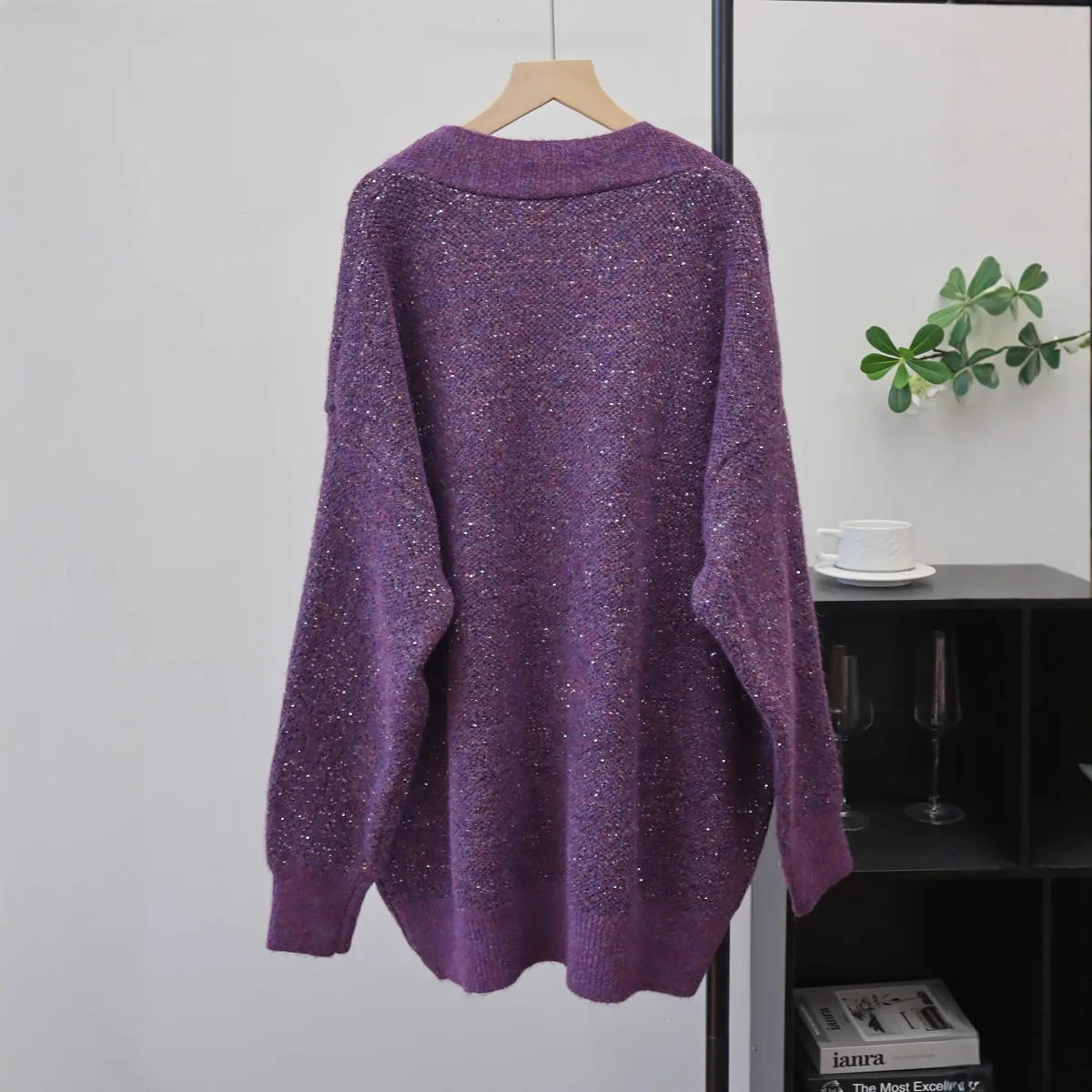 Mulheres de malha cardigan suéteres comprimento médio jumpers 3d floral lantejoulas bolso decote em v mangas compridas solto casual 2025 outono inverno