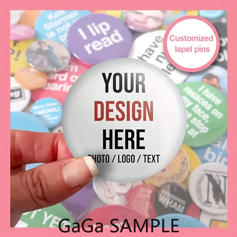 Broches insignias personalizadas para cómics, estrellas, mascotas, anime, amante, bebés, familia, logotipo, mascotas, fanáticos como, películas, religión, alfileres de papá, cualquier regalo fotográfico