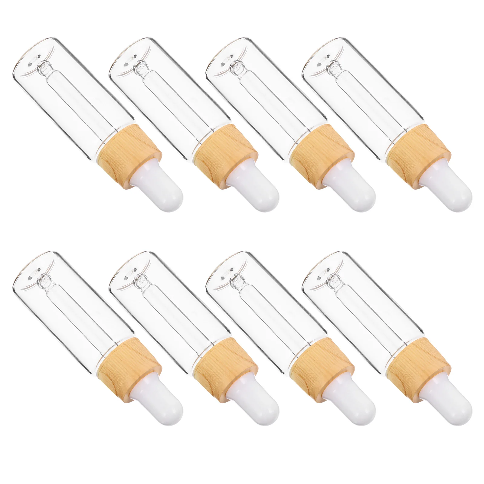 8 قطعة زجاجات قطارة الحبوب الخشبية القابلة لإعادة الملء زجاجات الزيوت العطرية الصغيرة المحمولة السفر موزعات العطور السائل الدقيق #4