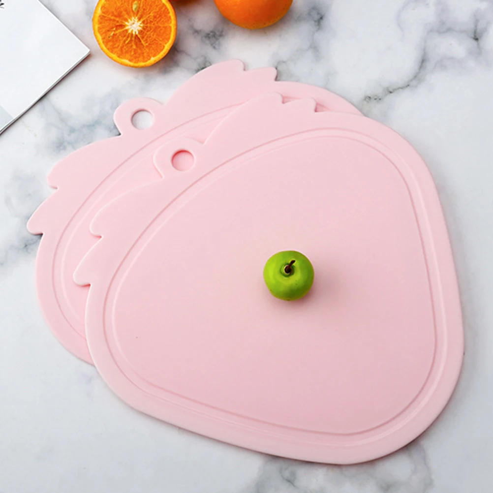 

2pcs Cutting Board Plastic Kids Toddler Fruit Vegetable Vegetable Cutting Board Reusable Kitchen Supply Hanging