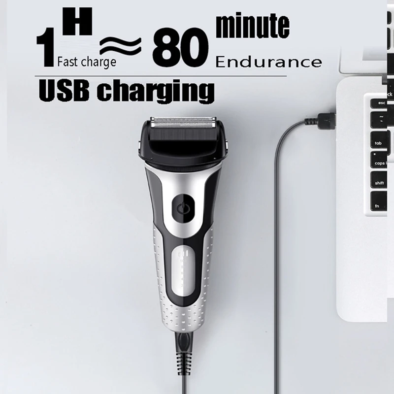 Поршневая бритва с зарядкой через USB, машинка для стрижки волос, мужской триммер для бороды